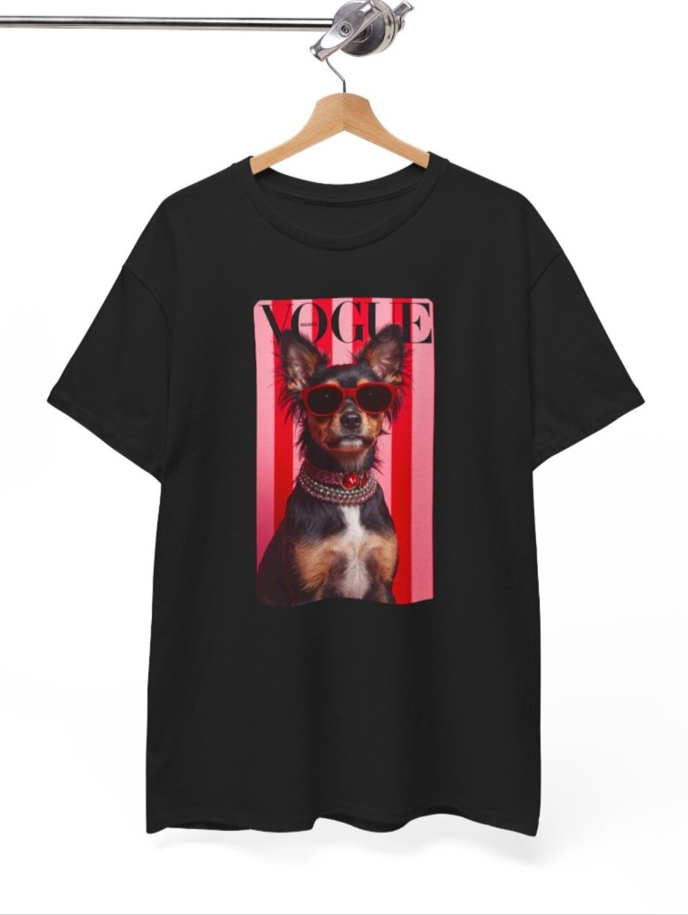 Funny Vogue Black Tee